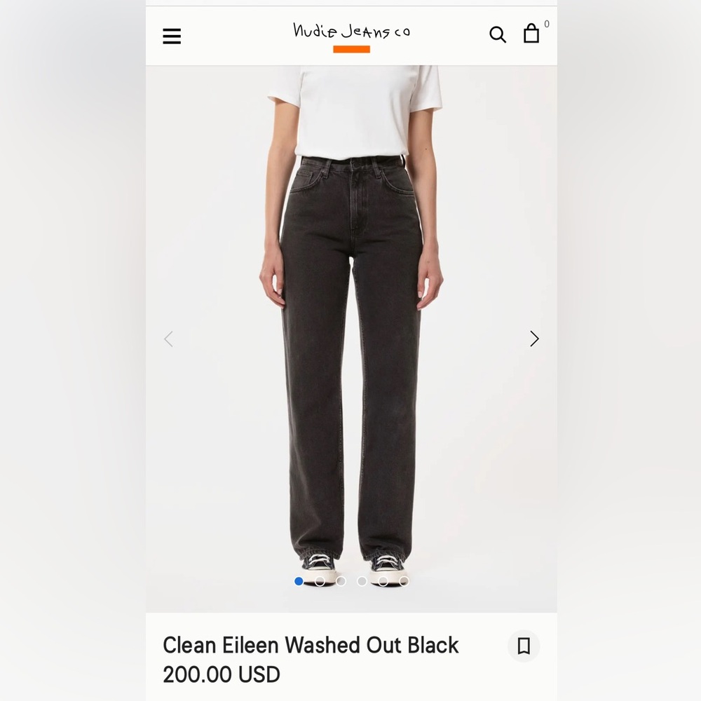 Nudie Jeans Clean Eileen Washed Black 32 waist/34 length RUN SMALL! 29 would fit